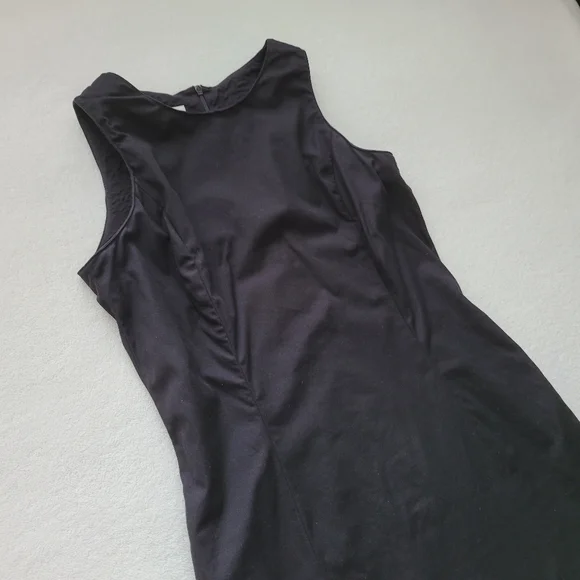 Y2K Sleeveless Cotton Stretch Dress EUC | Ladies 12 Black Jones New York - Picture 10 of 14